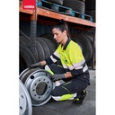VL VULCAN. Polo bicolore bird-eye (160g/m²) con maniche lunghe, in poliestere (100%)