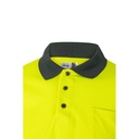 VL VULCAN. Polo bicolore bird-eye (160g/m²) con maniche lunghe, in poliestere (100%)