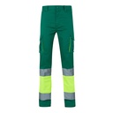VL ZEUS. Pantaloni elasticizzati bicolore con diverse tasche (240g/m²), in cotone (46%), EME (38%) e poliestere (16%)