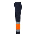 VL ZEUS. Pantaloni elasticizzati bicolore con diverse tasche (240g/m²), in cotone (46%), EME (38%) e poliestere (16%)