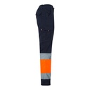 VL ZEUS. Pantaloni elasticizzati bicolore con diverse tasche (240g/m²), in cotone (46%), EME (38%) e poliestere (16%)
