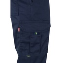 VL ZEUS. Pantaloni elasticizzati bicolore con diverse tasche (240g/m²), in cotone (46%), EME (38%) e poliestere (16%)