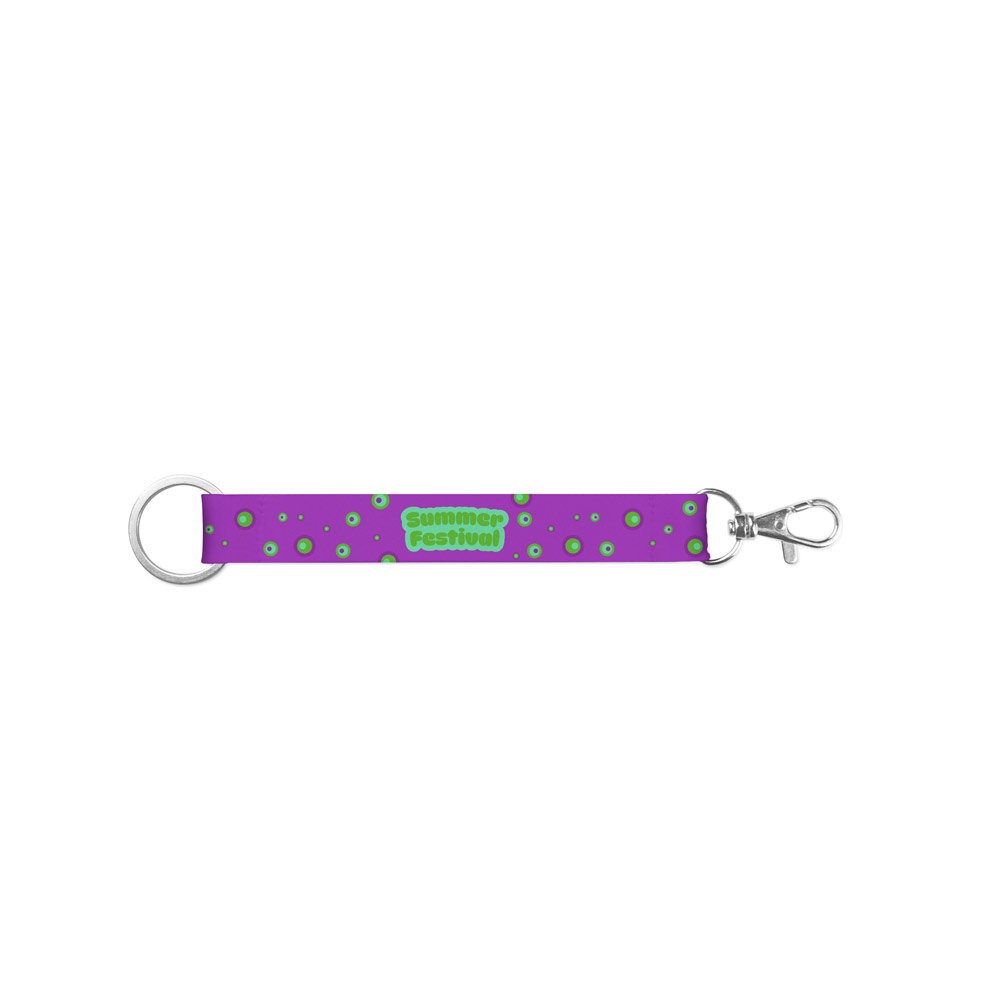 WALSALL. SET Lanyard SUBLIMATION Short II DUO (20 mm) in poliestere riciclato (100% rPET) con anello Ø 32 mm e moschettone a leva da 20 mm