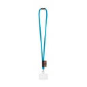 WATFORD. SET Lanyard TUBE Long (Ø 7 mm) con moschettone a grilletto da 9 mm, chiusura di sicurezza da Ø 7 mm e porta badge/tessera rigido da 91 x 68 mm