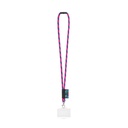 WATFORD. SET Lanyard TUBE Long (Ø 7 mm) con moschettone a grilletto da 9 mm, chiusura di sicurezza da Ø 7 mm e porta badge/tessera rigido da 91 x 68 mm