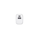 WEGENER. Adattatore di corrente con porta USB-A 18W e porta USB-C 20W in ABS riciclato (100% rABS)