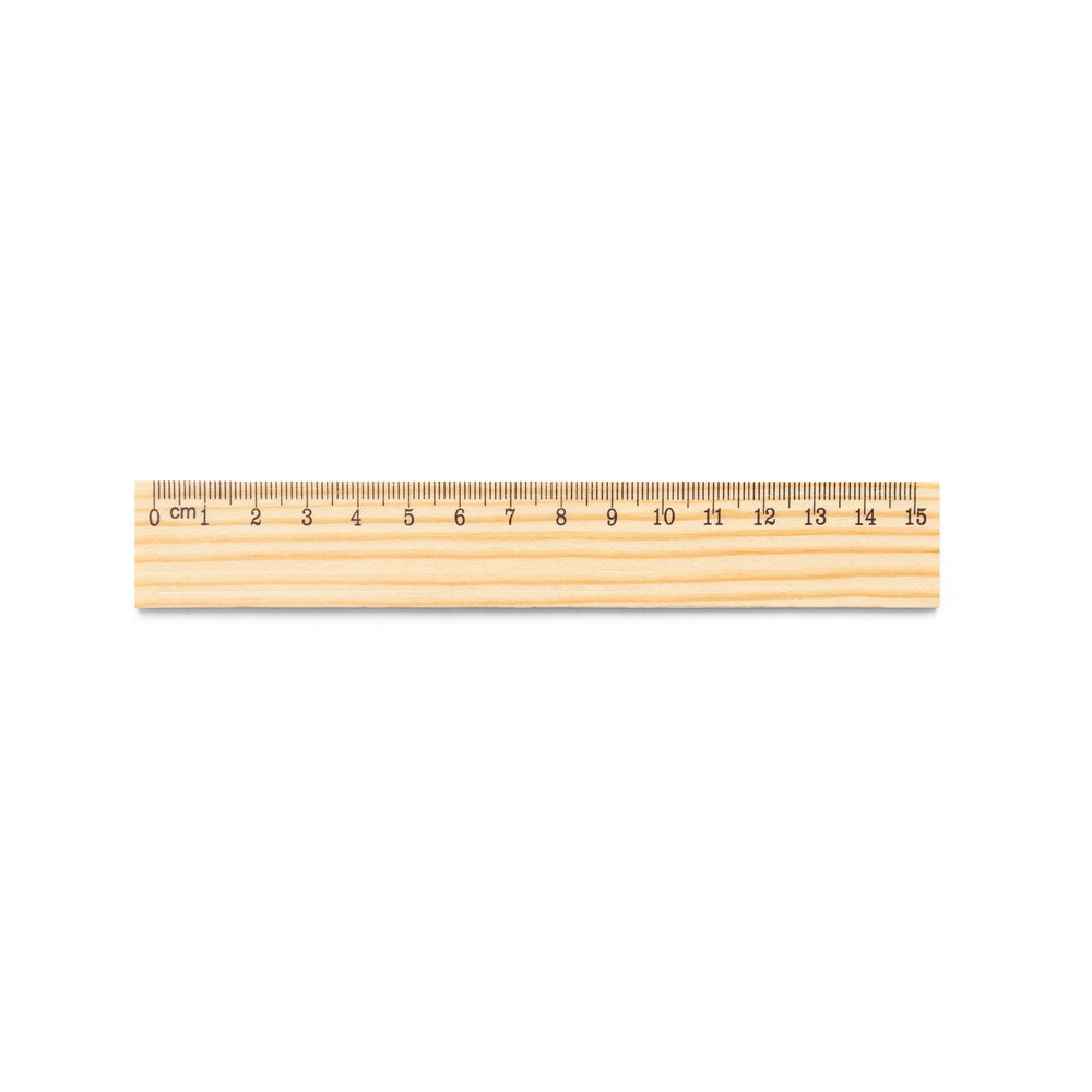 WESLEY 15. Righello in legno di pino con scala graduatada 15 cm