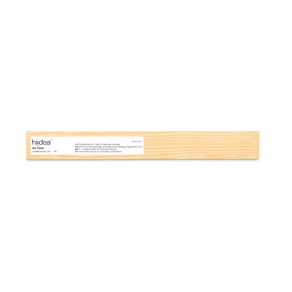 WESLEY 20. Righello in legno di pino con scala graduatada 20 cm