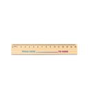 WESLEY 15. Righello in legno di pino con scala graduatada 15 cm