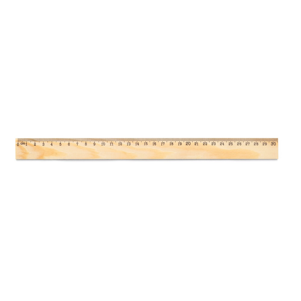 WESLEY 30. Righello in legno di pino con scala graduatada 30 cm