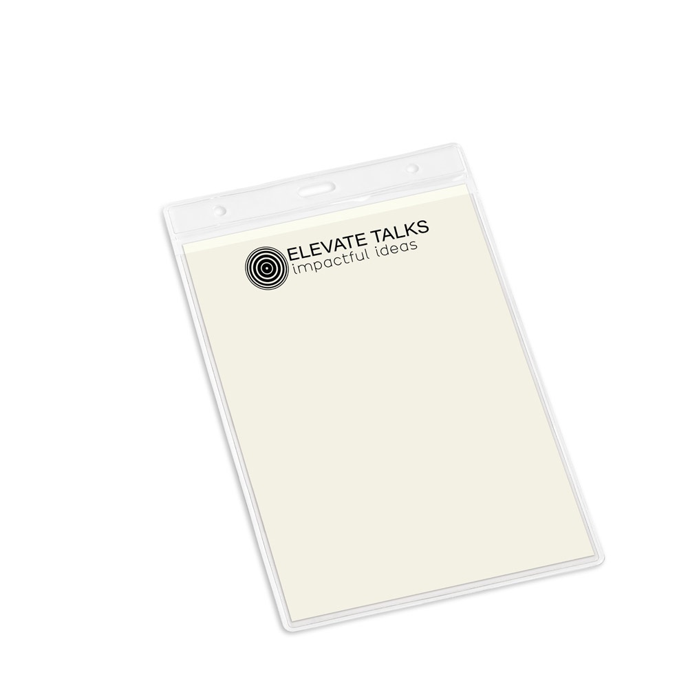 WHITMAN. Porta badge identificativo verticale in PVC