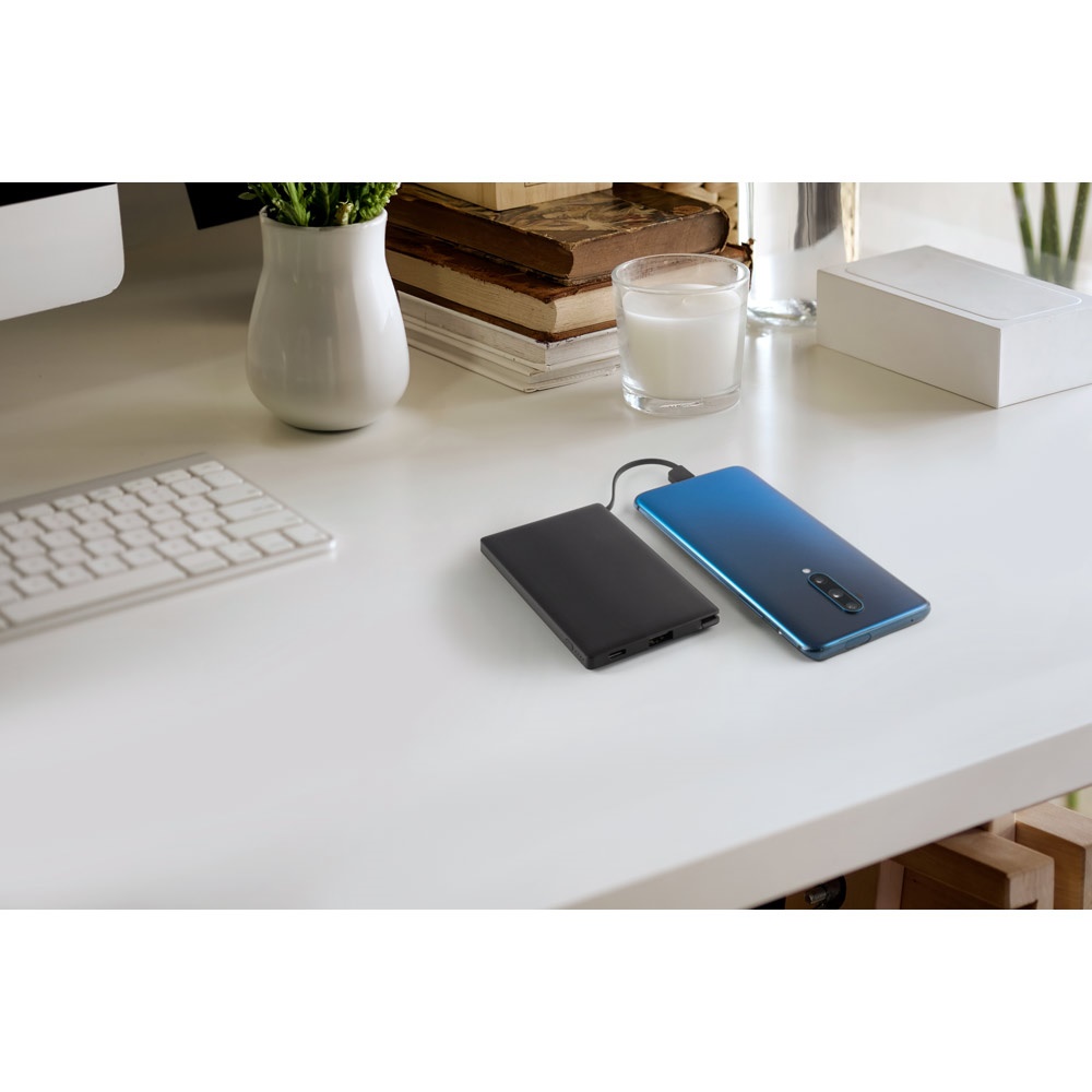 WIGNER. Power bank da 4'000 mAh in ABS riciclato (100% rABS)
