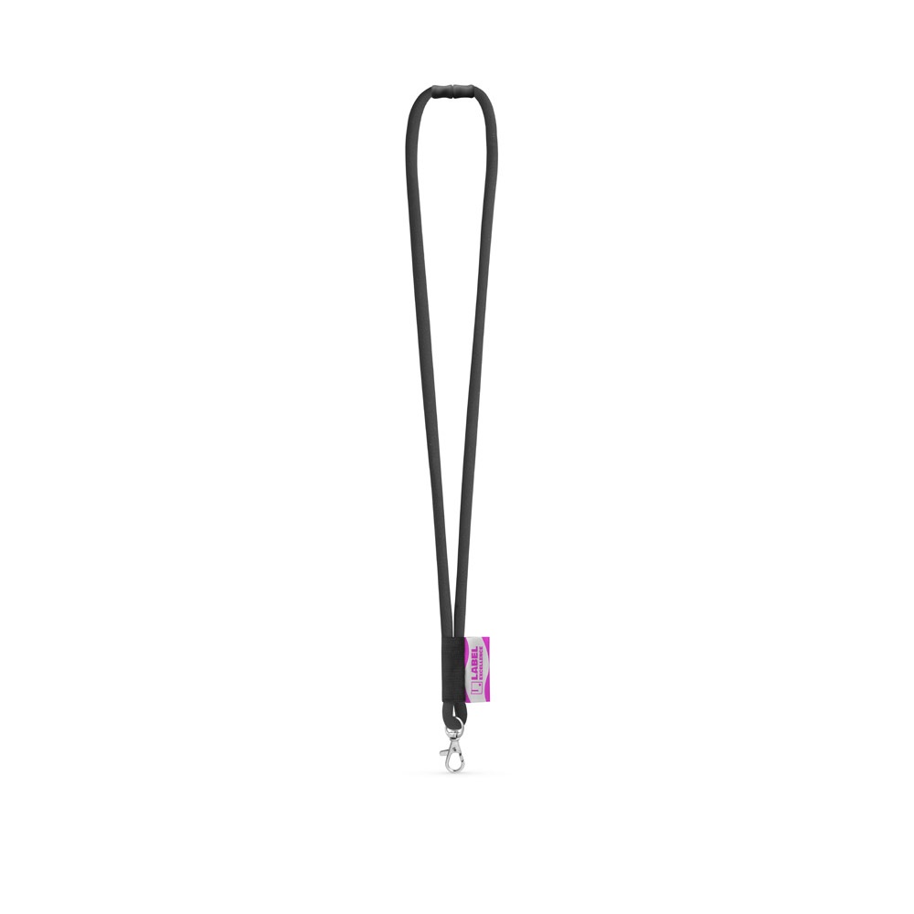 WISBECH. SET Lanyard TUBE Long (Ø 7 mm) con moschettone a leva da 9 mm e chiusura di sicurezza da Ø 7 mm