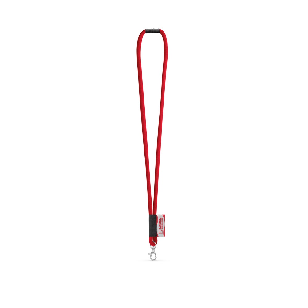 WISBECH. SET Lanyard TUBE Long (Ø 7 mm) con moschettone a leva da 9 mm e chiusura di sicurezza da Ø 7 mm