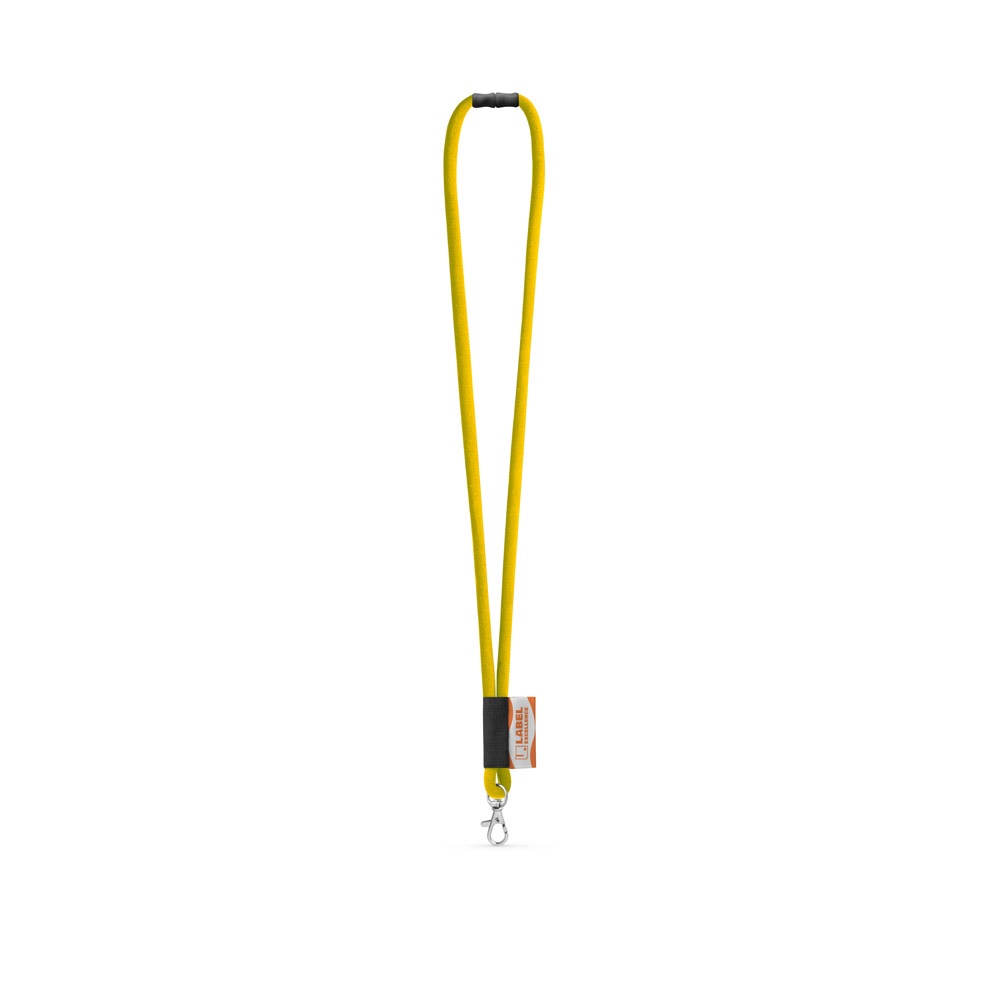 WISBECH. SET Lanyard TUBE Long (Ø 7 mm) con moschettone a leva da 9 mm e chiusura di sicurezza da Ø 7 mm