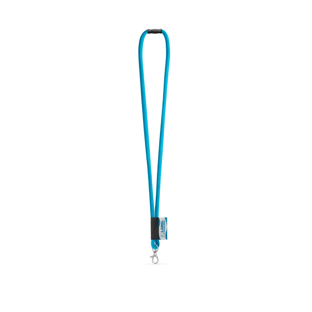 WISBECH. SET Lanyard TUBE Long (Ø 7 mm) con moschettone a leva da 9 mm e chiusura di sicurezza da Ø 7 mm