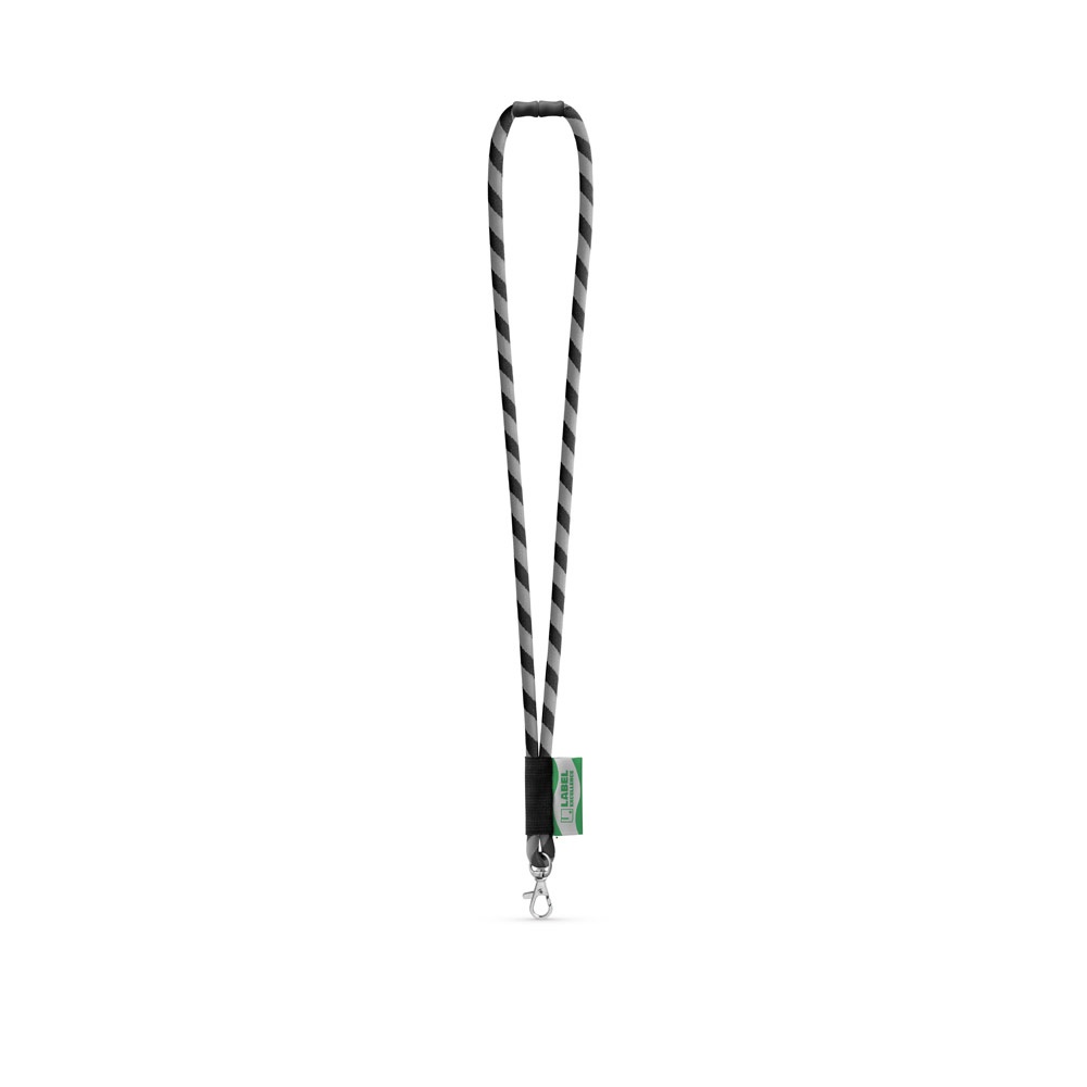 WISBECH. SET Lanyard TUBE Long (Ø 7 mm) con moschettone a leva da 9 mm e chiusura di sicurezza da Ø 7 mm
