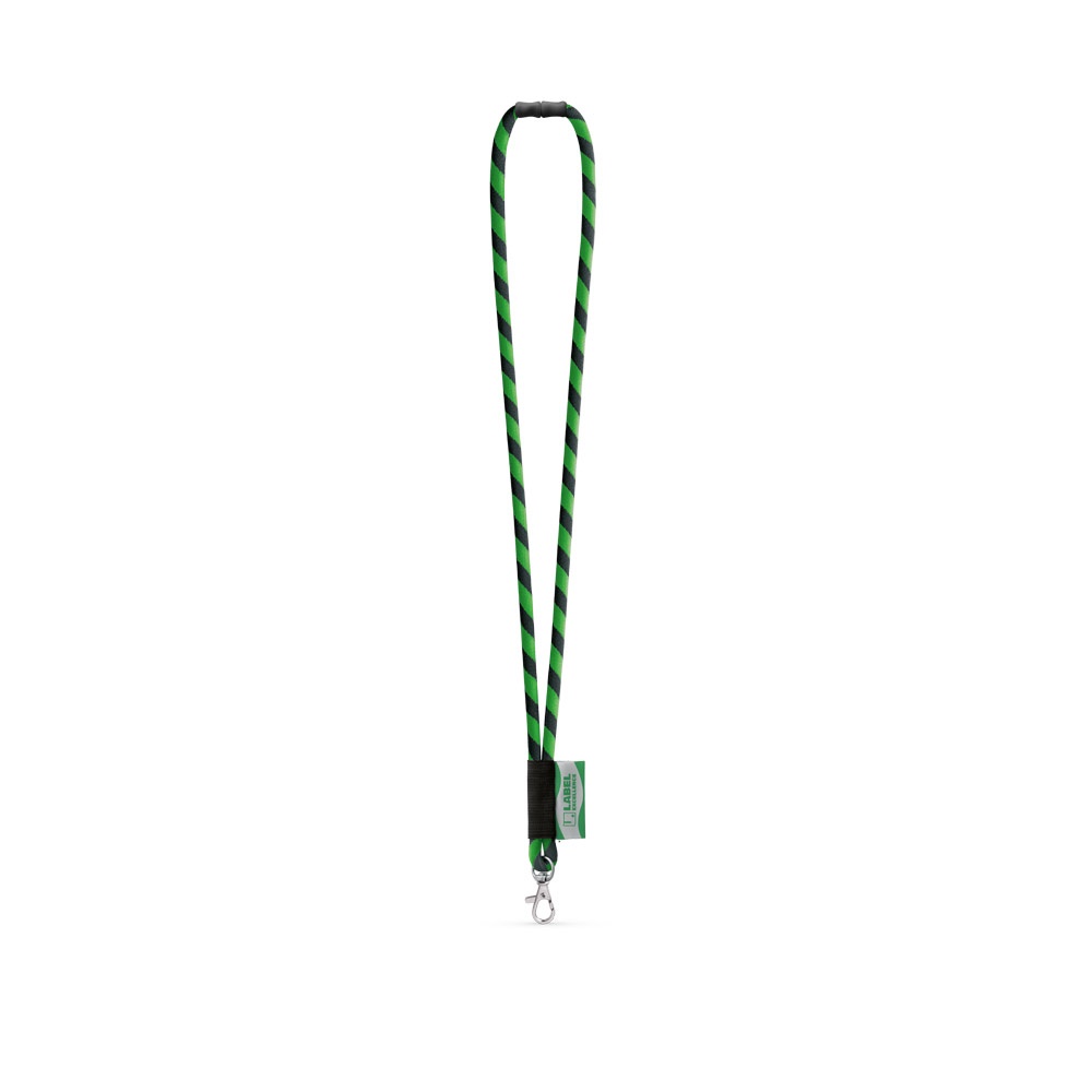 WISBECH. SET Lanyard TUBE Long (Ø 7 mm) con moschettone a leva da 9 mm e chiusura di sicurezza da Ø 7 mm