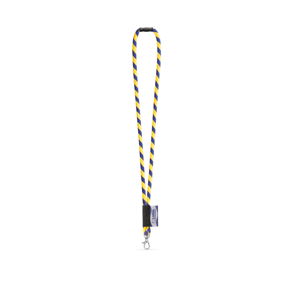 WISBECH. SET Lanyard TUBE Long (Ø 7 mm) con moschettone a leva da 9 mm e chiusura di sicurezza da Ø 7 mm