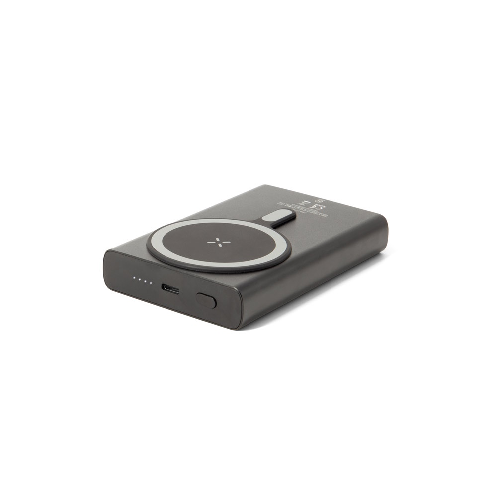 WRIGHT 10. Power bank magnetico con ricarica super rapida in alluminio riciclato e ABS riciclato 10'000 mAh