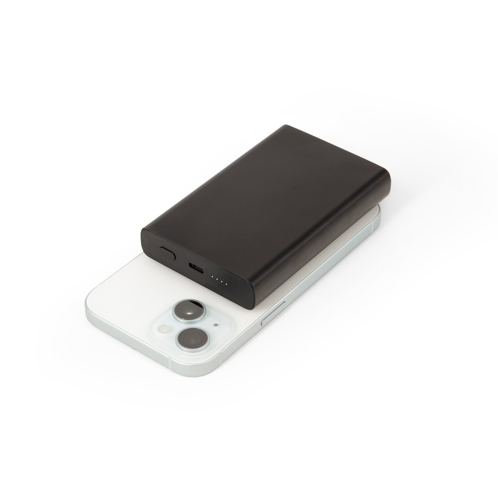 WRIGHT 10. Power bank magnetico con ricarica super rapida in alluminio riciclato e ABS riciclato 10'000 mAh