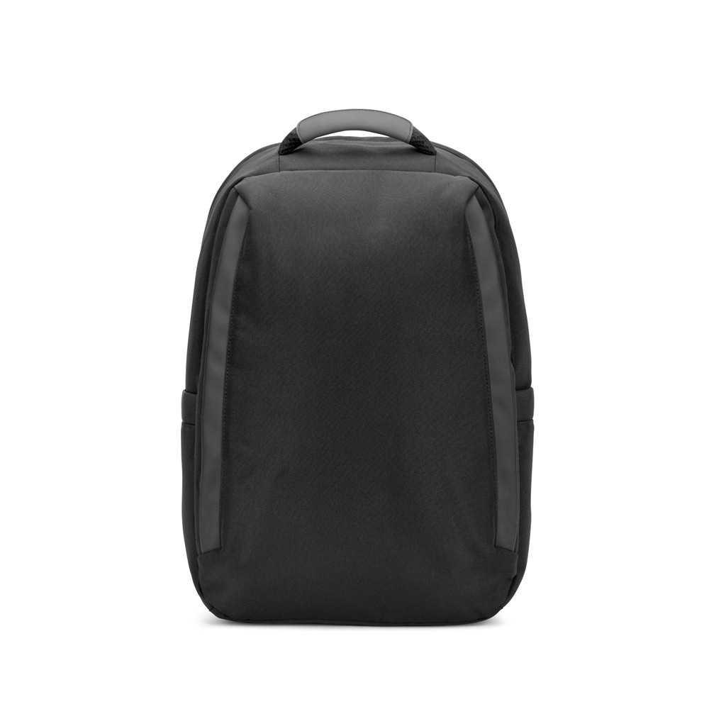 YANGON BPACK. Zaino antifurto, in twill con rivestimento idrorepellente e poliestere riciclato 600D ad alta densità, per laptop da 17.3"
