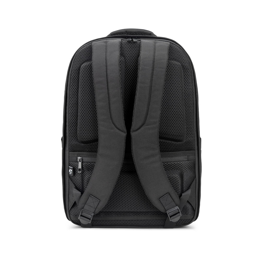 YANGON BPACK. Zaino antifurto, in twill con rivestimento idrorepellente e poliestere riciclato 600D ad alta densità, per laptop da 17.3"