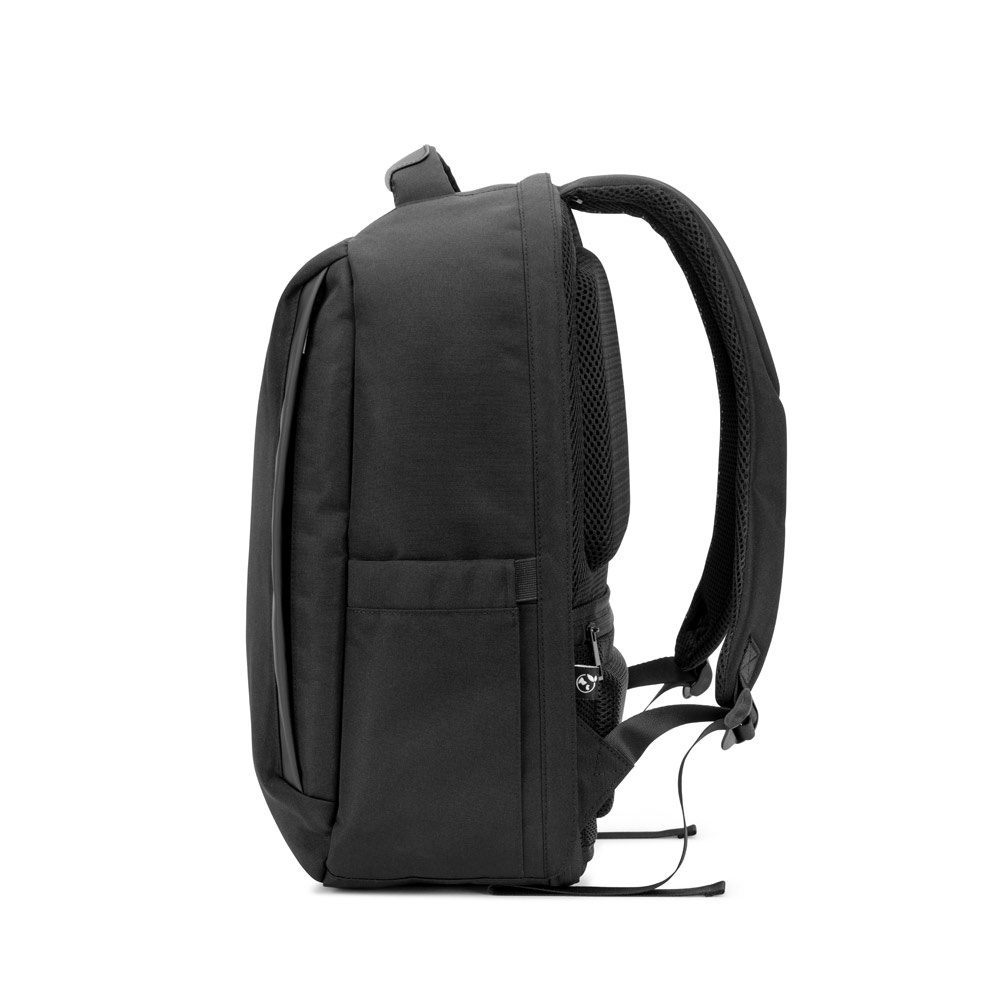 YANGON BPACK. Zaino antifurto, in twill con rivestimento idrorepellente e poliestere riciclato 600D ad alta densità, per laptop da 17.3"