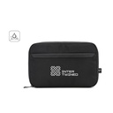YANGON. Ampia borsa organizer per accessori tecnologici in twill con rivestimento idrorepellente e poliestere riciclato 600D