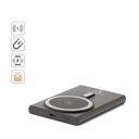 WRIGHT 5. Power bank magnetico con ricarica super rapidain alluminio riciclato e ABS riciclato 5'000 mAh