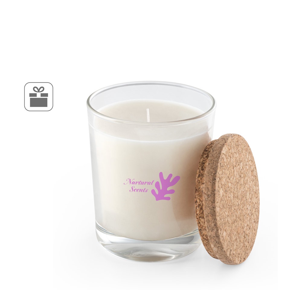ZEN 180. Candela aromatica in una coppa di vetro con coperchio in sughero 180 g