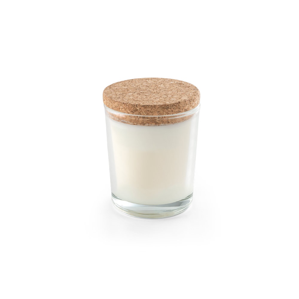 ZEN 80. Candela aromatica in una coppa di vetro con coperchio in sughero 80 g