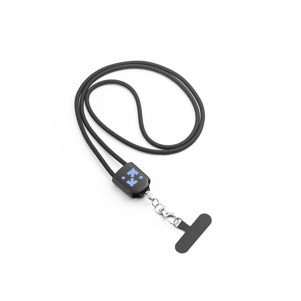 ZEWAIL. Cordino Lanyard con supporto per smartphone incluso, cavo USB-C e diversi adattatori in ABS riciclato e TPE riciclato