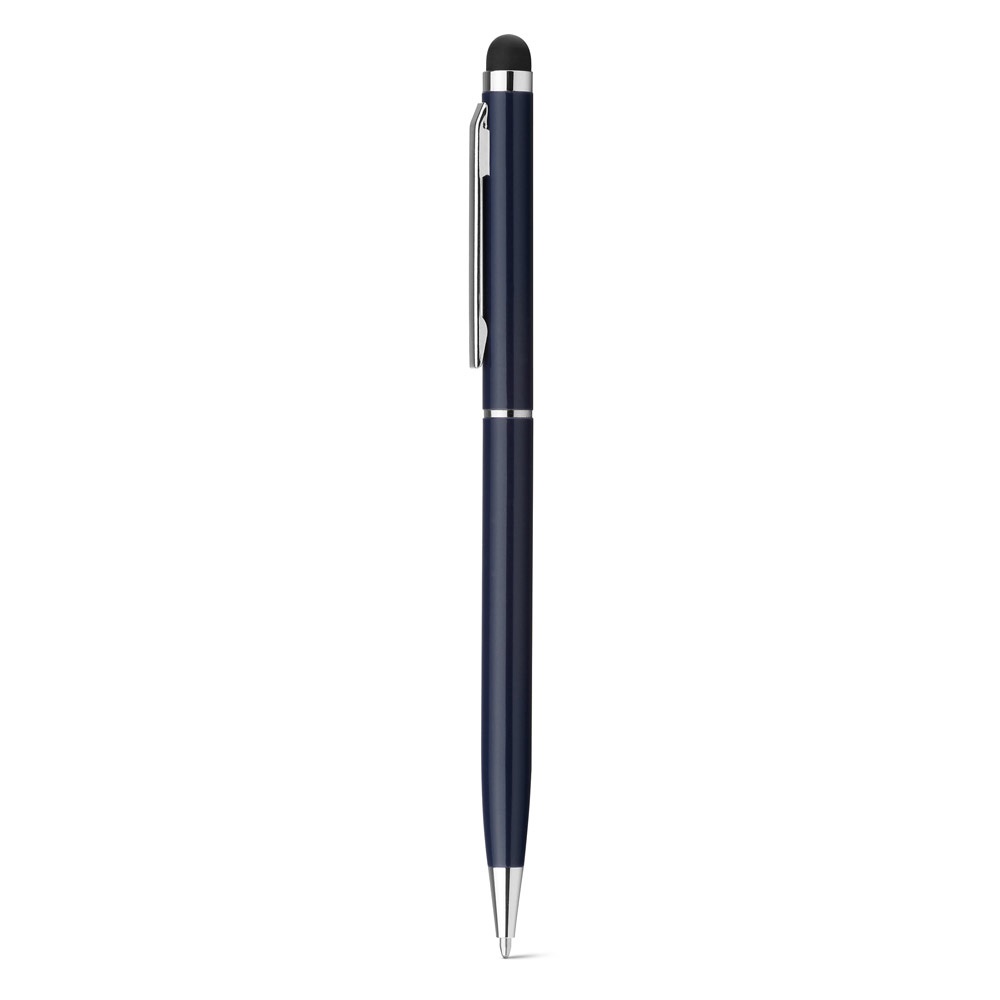 ZOE. Penna a sfera in alluminio con meccanismo a rotazione e punta touch