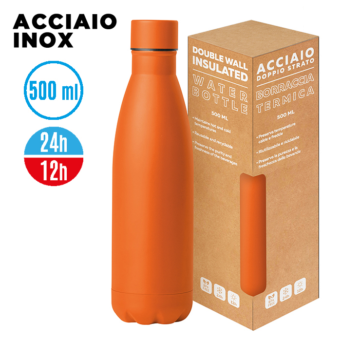 Steel Mat Bottle 500 Flat