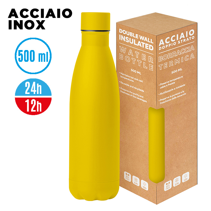 Steel Mat Bottle 500 Flat