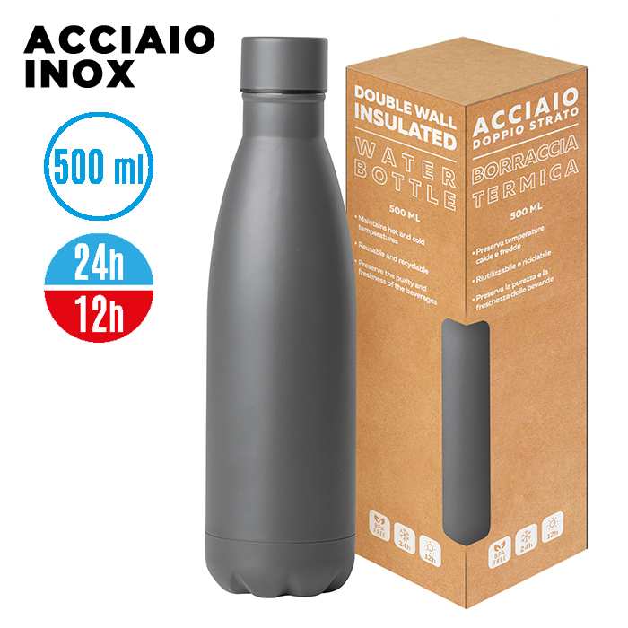 Steel Mat Bottle 500 Flat