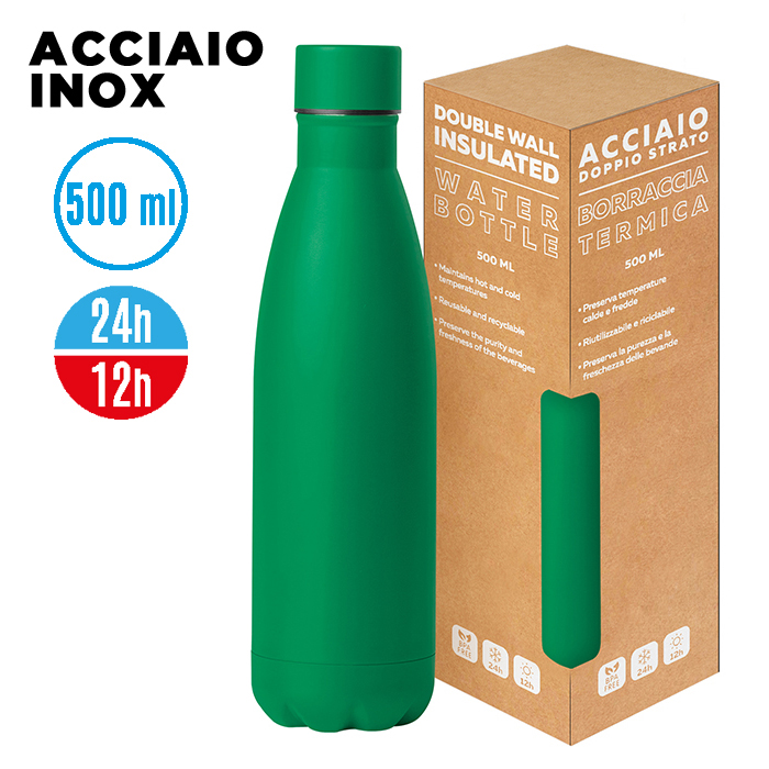 Steel Mat Bottle 500 Flat