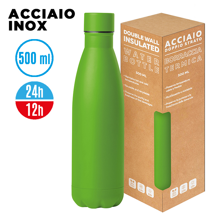 Steel Mat Bottle 500 Flat