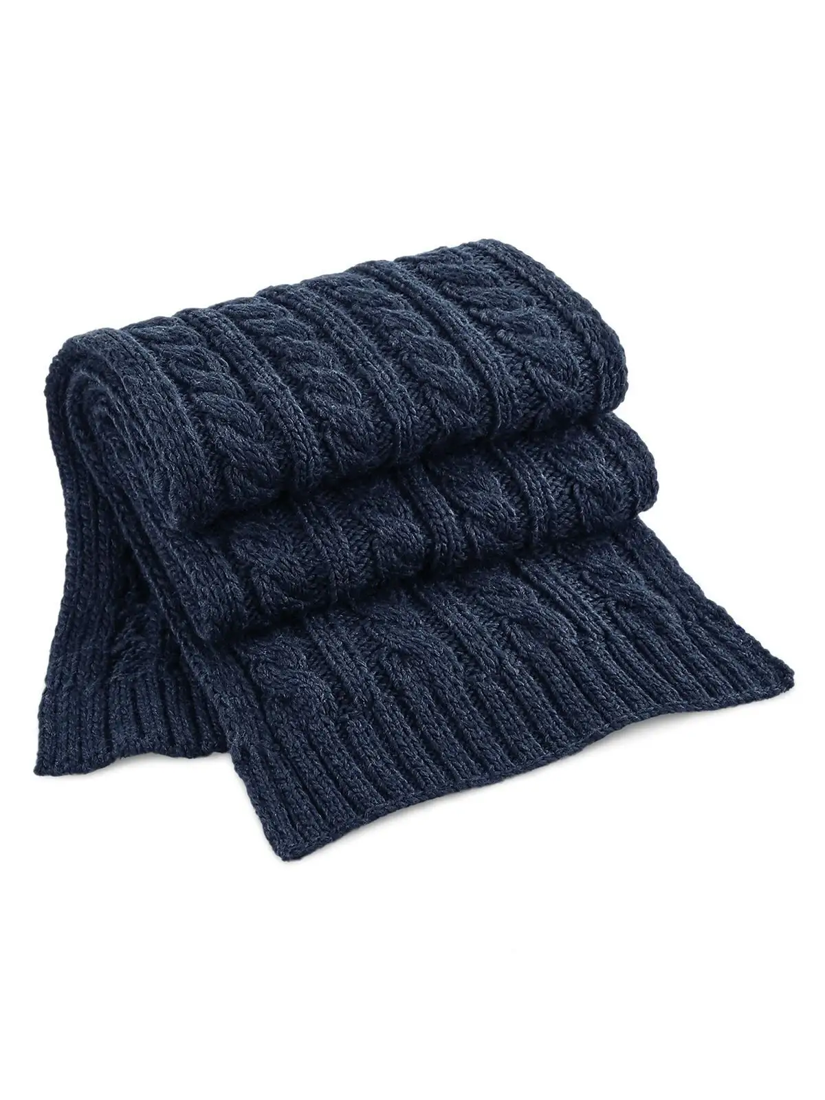 Cable Knit Melange Scarf