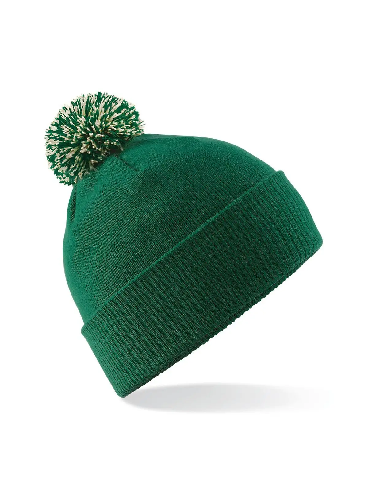 bottle green/off white
