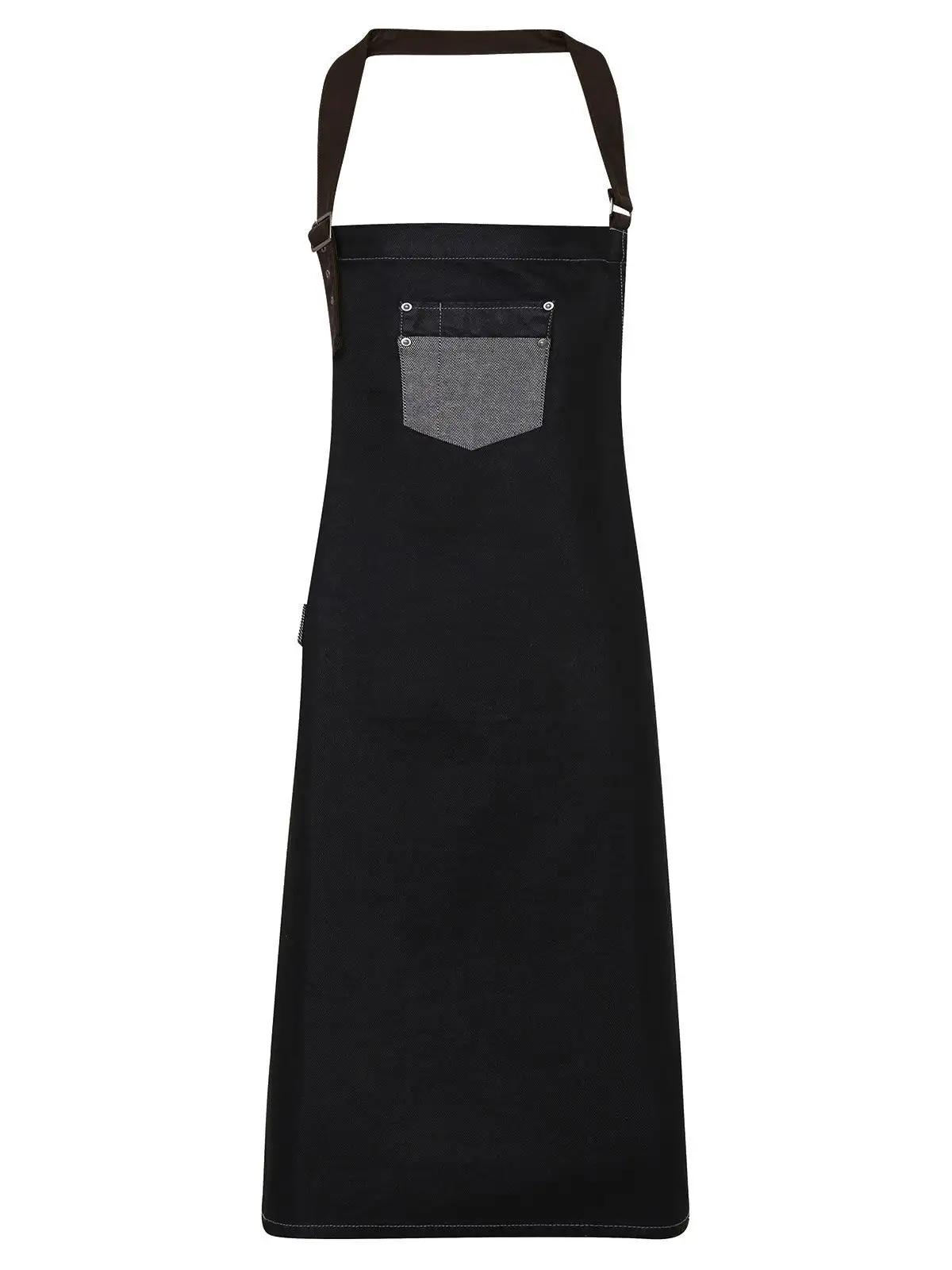 Division Waxed Look Denim With Faux Leather ather