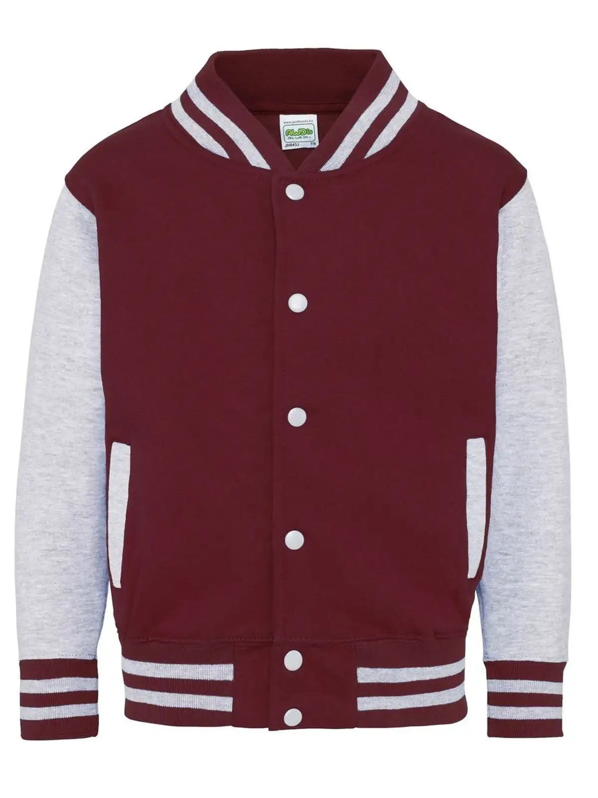 burgundy/heather grey