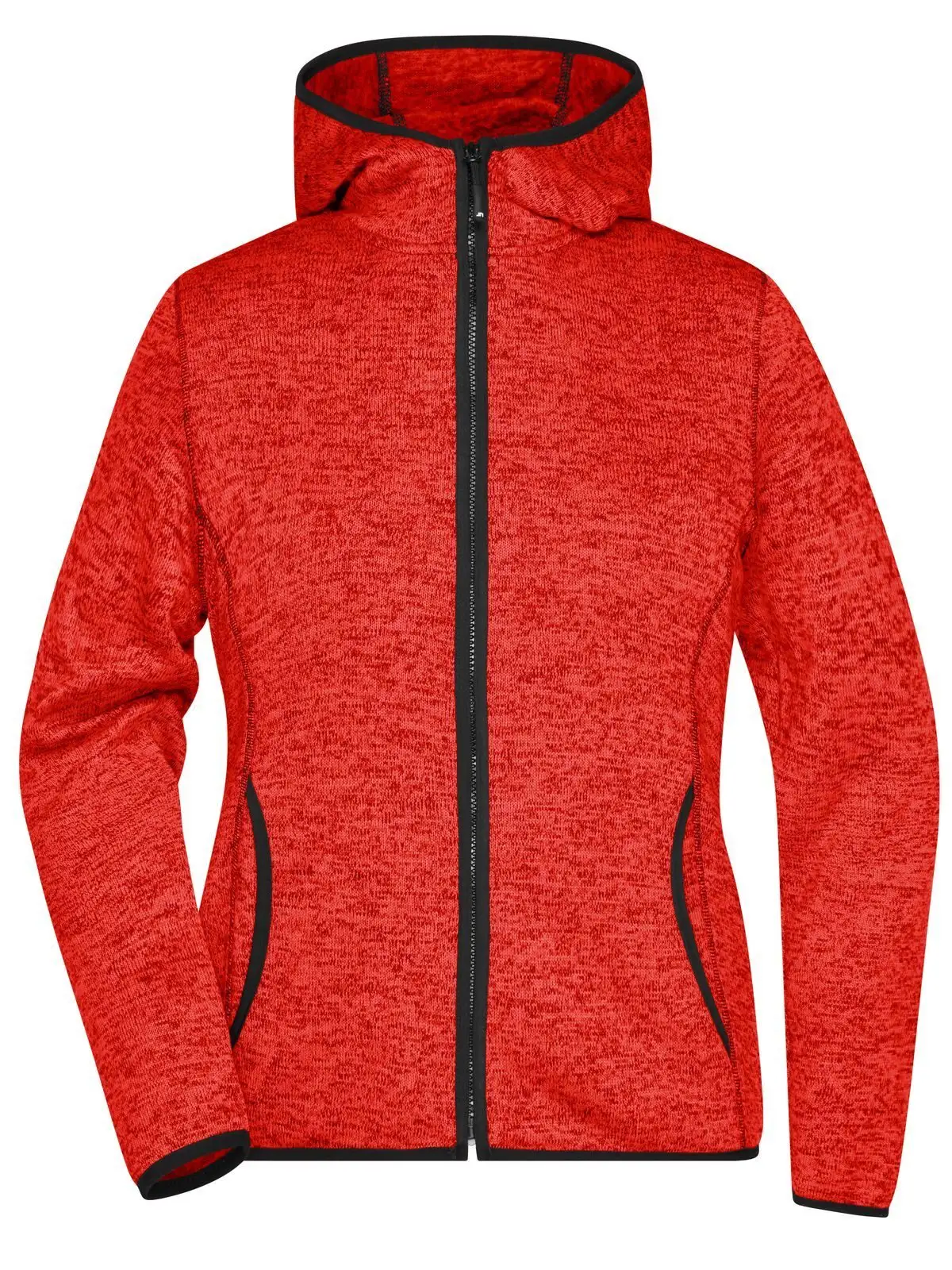 red-melange/black