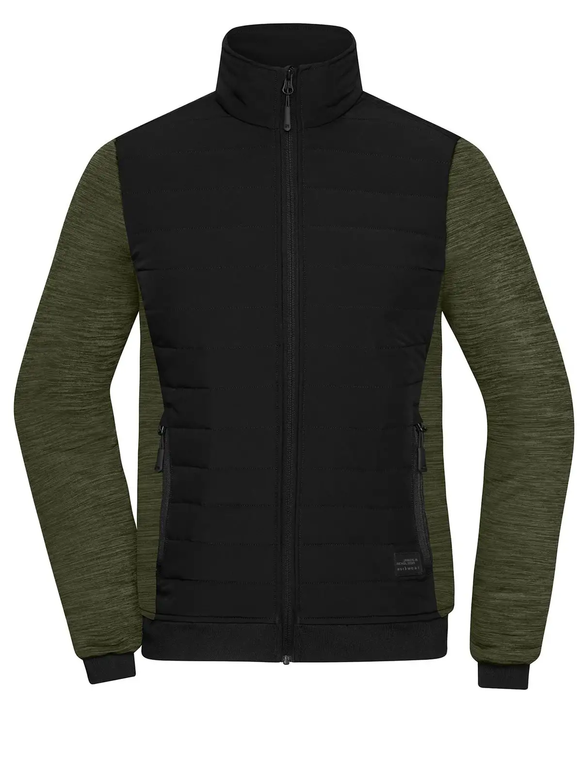 black/olive-melange