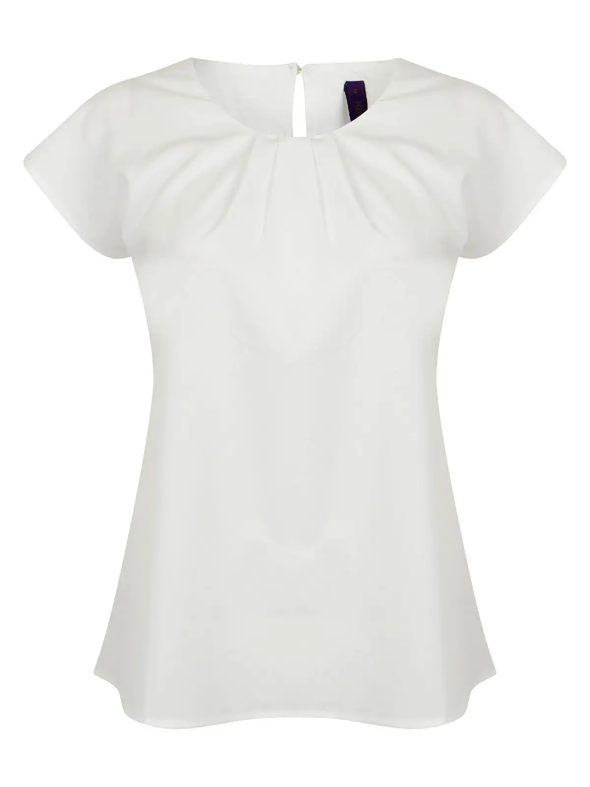 Ladies' Pleat Front S/S Blouse