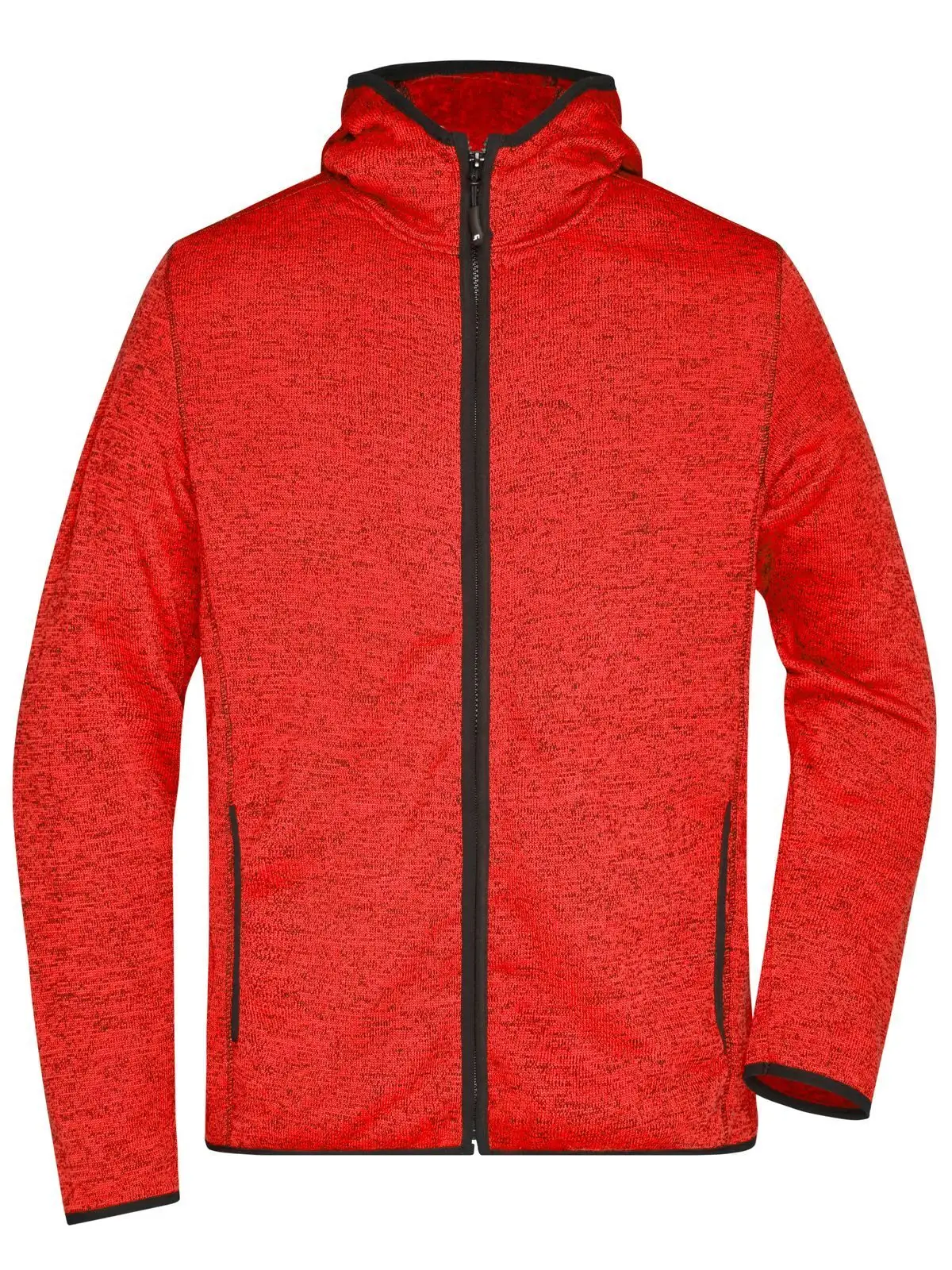 red-melange/black