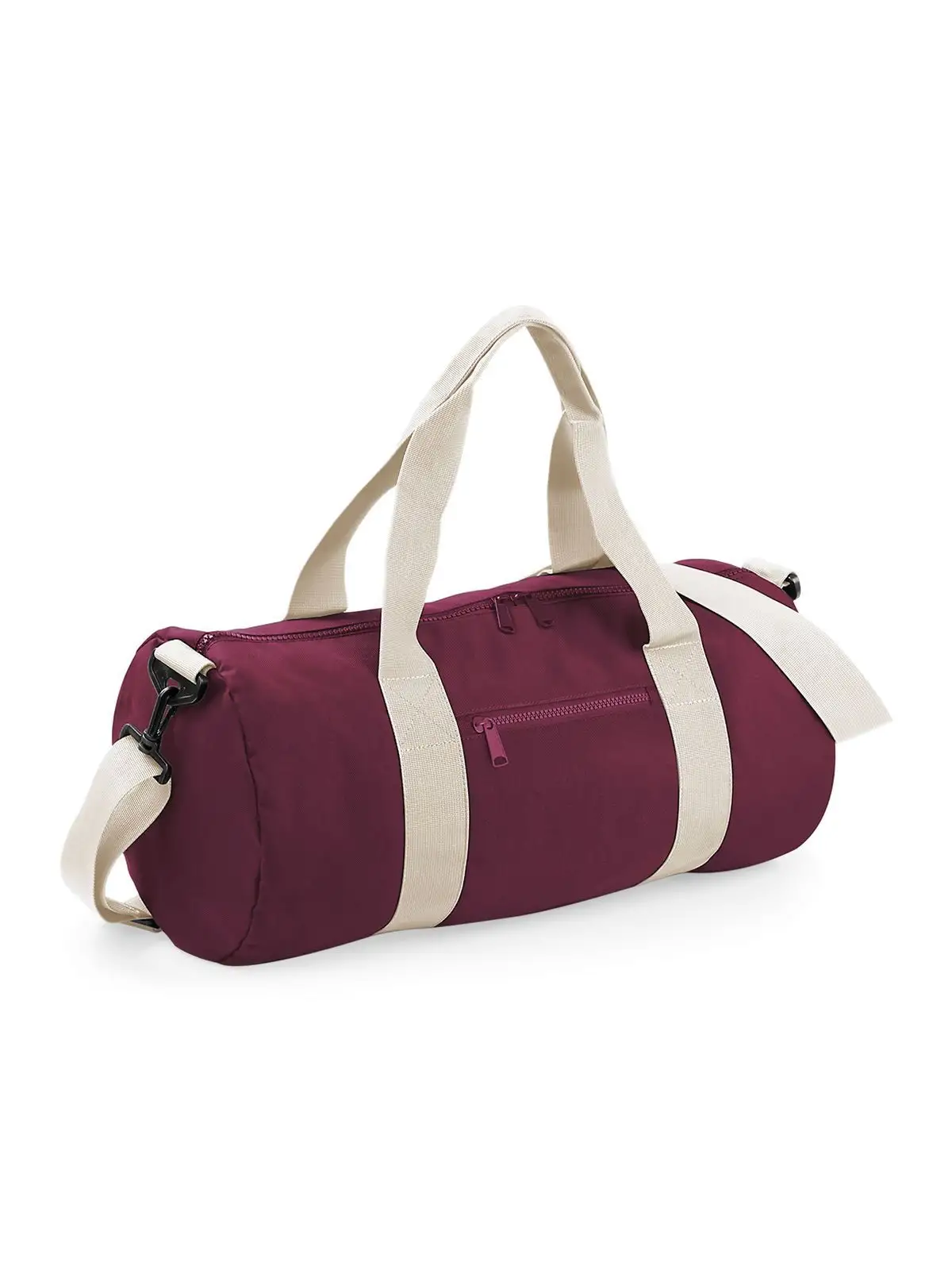 burgundy/off white