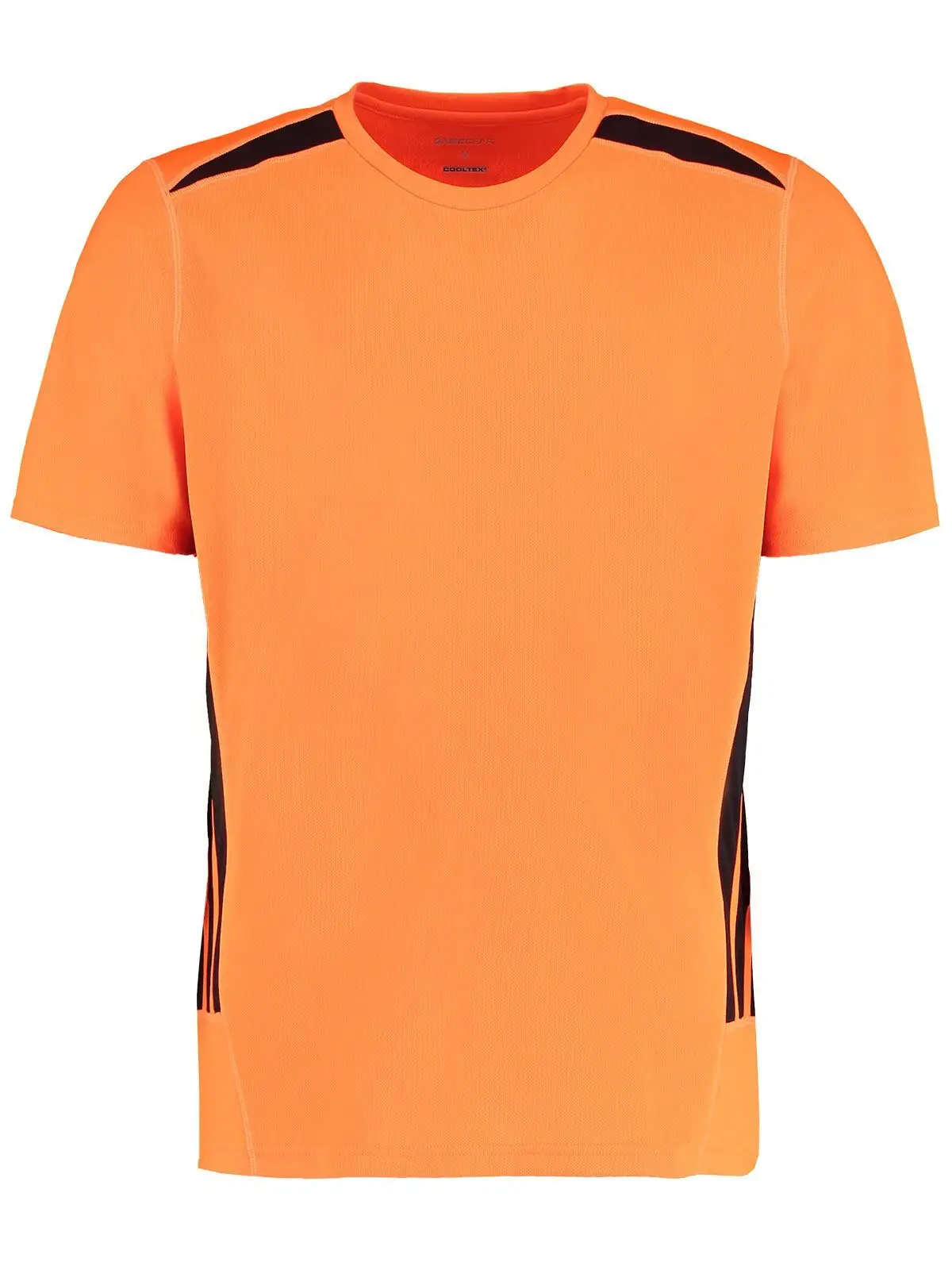 fluorescent orange/black