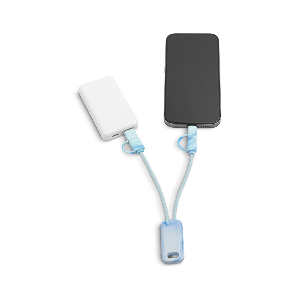 BERNERS. Cavo USB 6-in-1 superveloce in PET riciclato (100% rPET)